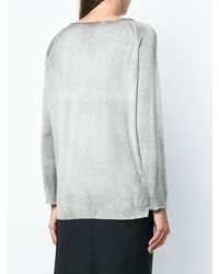 Женский серый свитер с круглым вырезом от Avant Toi