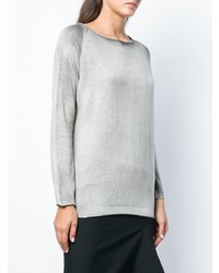 Женский серый свитер с круглым вырезом от Avant Toi