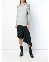 Женский серый свитер с круглым вырезом от Avant Toi