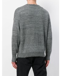 Мужской серый свитер с круглым вырезом от Isabel Marant