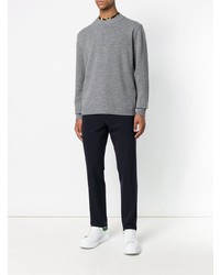 Мужской серый свитер с круглым вырезом от Versace