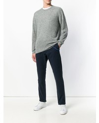 Мужской серый свитер с круглым вырезом от Closed