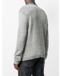 Мужской серый свитер с круглым вырезом от Polo Ralph Lauren