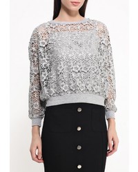 Женский серый свитер с круглым вырезом от La Coquette