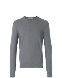 Мужской серый свитер с круглым вырезом от La Fileria For D'aniello