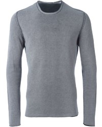 Мужской серый свитер с круглым вырезом от Label Under Construction