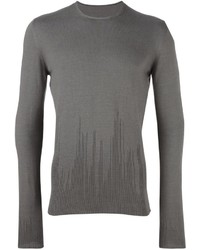 Мужской серый свитер с круглым вырезом от Label Under Construction