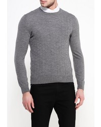 Мужской серый свитер с круглым вырезом от Lacoste