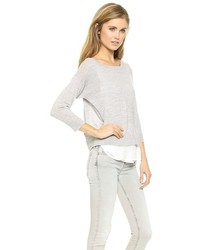 Женский серый свитер с круглым вырезом от Club Monaco