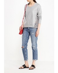 Женский серый свитер с круглым вырезом от Liu Jo Jeans