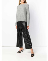 Женский серый свитер с круглым вырезом от Max Mara