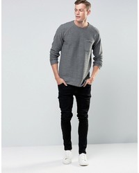 Мужской серый свитер с круглым вырезом от Brave Soul