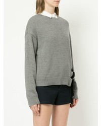 Женский серый свитер с круглым вырезом от RED Valentino