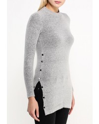 Женский серый свитер с круглым вырезом от LOST INK