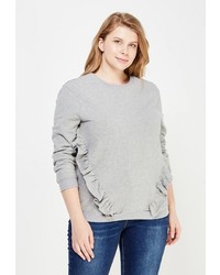 Женский серый свитер с круглым вырезом от LOST INK PLUS