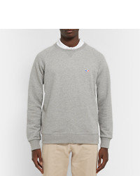 Мужской серый свитер с круглым вырезом от Kitsune