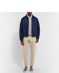 Мужской серый свитер с круглым вырезом от Kitsune