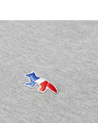 Мужской серый свитер с круглым вырезом от MAISON KITSUNÉ