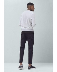 Мужской серый свитер с круглым вырезом от Mango Man