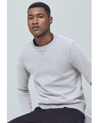 Мужской серый свитер с круглым вырезом от Mango Man