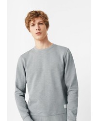 Мужской серый свитер с круглым вырезом от Mango Man