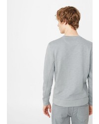 Мужской серый свитер с круглым вырезом от Mango Man