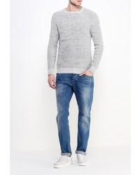 Мужской серый свитер с круглым вырезом от Mango Man