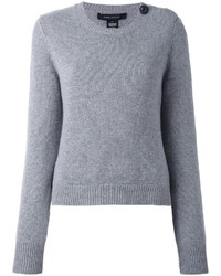 Женский серый свитер с круглым вырезом от Marc Jacobs