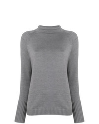 Женский серый свитер с круглым вырезом от Max Mara