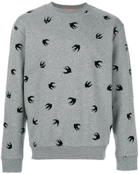 Мужской серый свитер с круглым вырезом от McQ