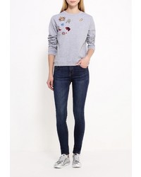 Женский серый свитер с круглым вырезом от Medicine