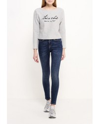 Женский серый свитер с круглым вырезом от Miss Selfridge