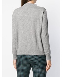 Женский серый свитер с круглым вырезом от Max Mara Studio