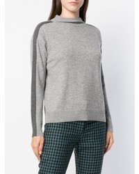 Женский серый свитер с круглым вырезом от Max Mara Studio