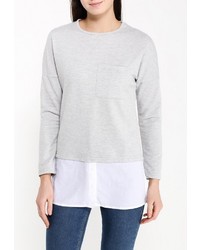 Женский серый свитер с круглым вырезом от Modis