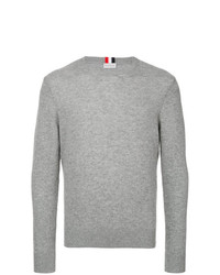 Мужской серый свитер с круглым вырезом от Moncler