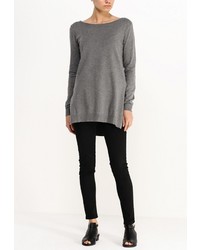 Женский серый свитер с круглым вырезом от Motivi