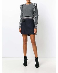 Женский серый свитер с круглым вырезом от N°21