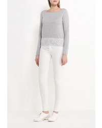 Женский серый свитер с круглым вырезом от Naf Naf