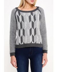 Женский серый свитер с круглым вырезом от Naf Naf