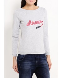 Женский серый свитер с круглым вырезом от Naf Naf