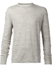 Мужской серый свитер с круглым вырезом от Naked & Famous Denim