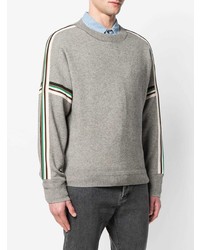 Мужской серый свитер с круглым вырезом от Isabel Marant