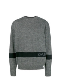 Мужской серый свитер с круглым вырезом от Oamc