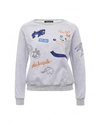 Женский серый свитер с круглым вырезом от Oeuvre