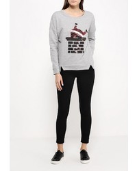 Женский серый свитер с круглым вырезом от Only