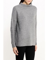 Женский серый свитер с круглым вырезом от Only