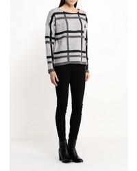 Женский серый свитер с круглым вырезом от Only