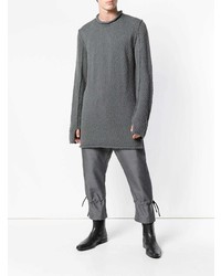 Мужской серый свитер с круглым вырезом от Lost & Found Ria Dunn