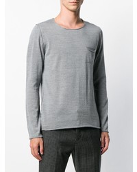 Мужской серый свитер с круглым вырезом от Cenere Gb